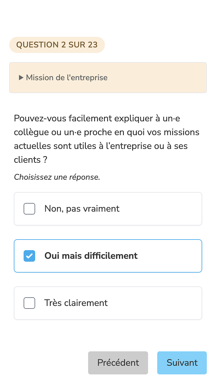 Enquête collaborateur par Slack